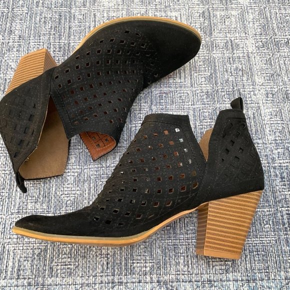 Weeboo Women Boots Black Fuax Leather Upper Bootie Shoes Size 8 - Picture 4 of 10